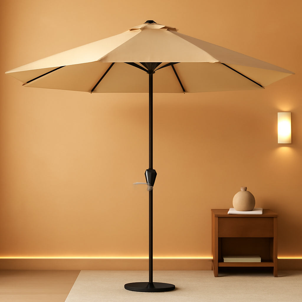 9Ft Patio Umbrella Crank System Weatherproof Shield