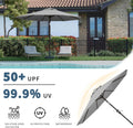 10 Foot Patio Umbrella With UV Protective Weather proof Fabric
