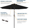 10Ft UV Protected Weather Resistant PatioUmbrella With Crank Tilt