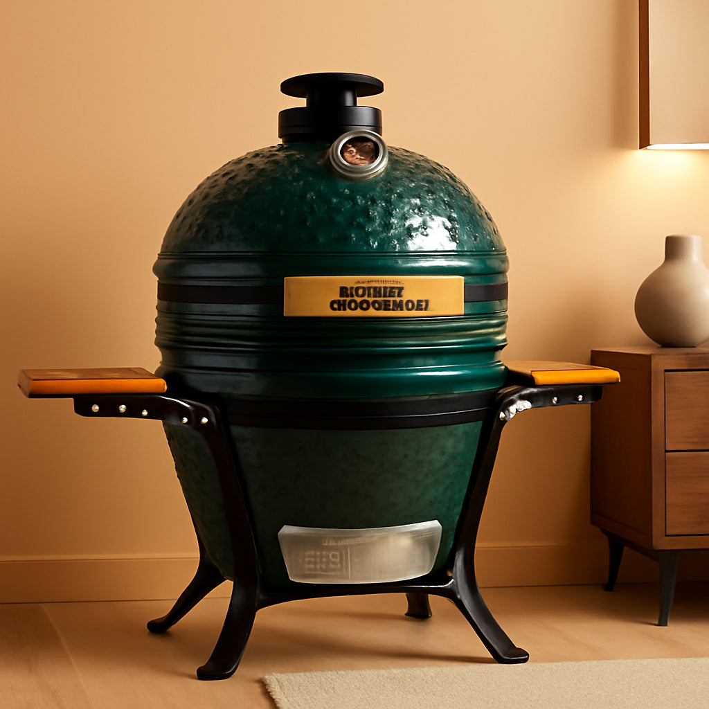 Green Kamado Thirteen Inch Grill With Weather proof VentCap