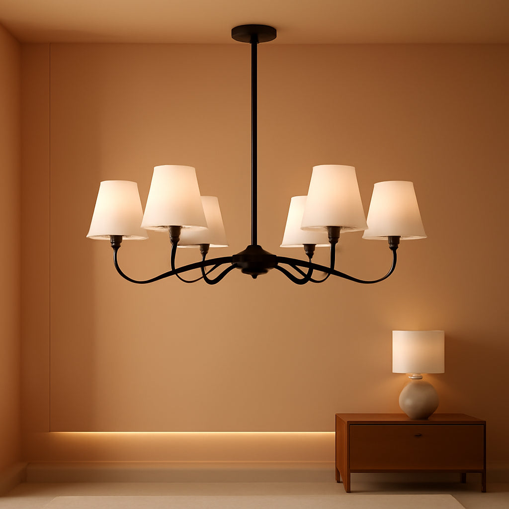 Charcoal 35.82 Inch Elegant Living Room Chandelier