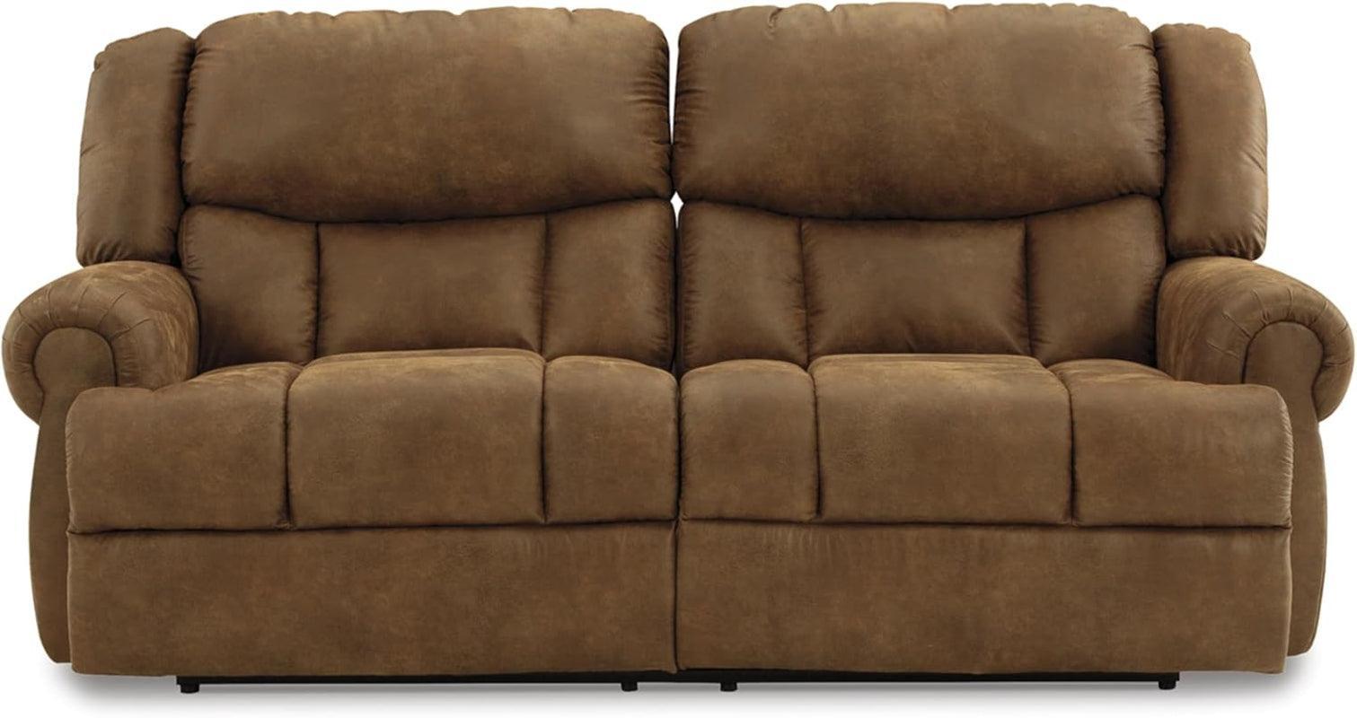 Boothbay Faux Leather 2 Seat Reclining Sofa Dark Brown