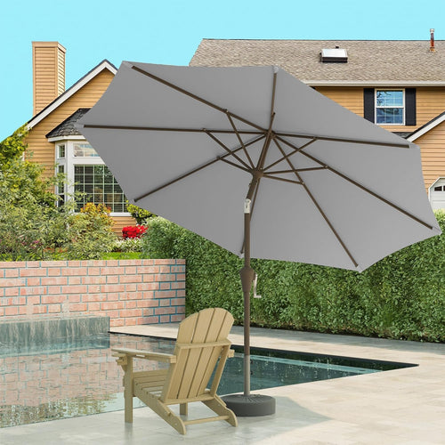 10 Foot Patio Umbrella With UV Protective Weather proof Fabric
