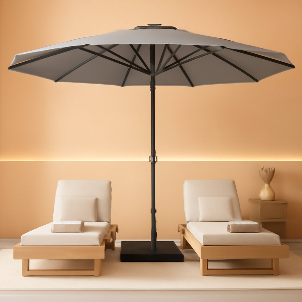 15Foot Rectangular Outdoor Patio Umbrella With Crank