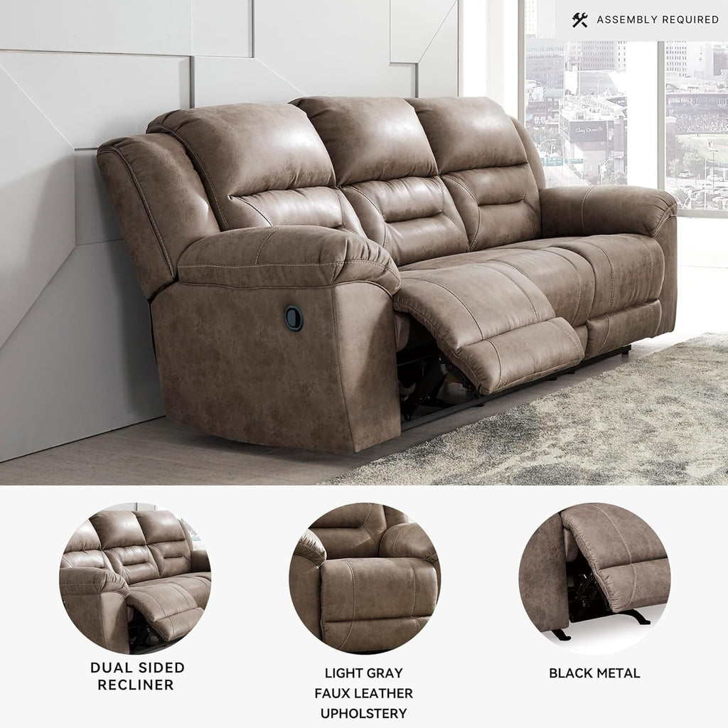 Stoneland NinetyInch DualSided Reclining Living Room Sofa