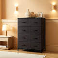 Tall Fabric Dresser With 8 Drawers For Bedroom Storage