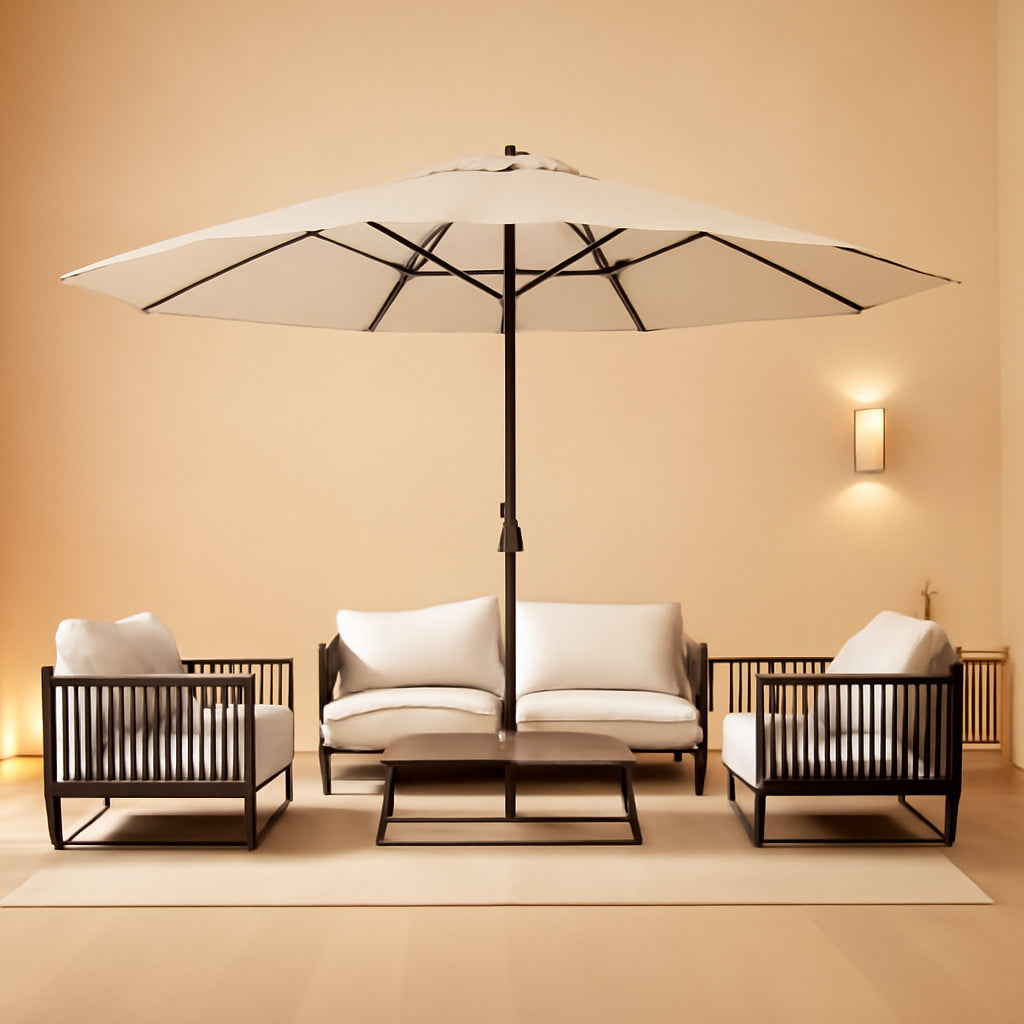 15 Ft DoubleSided Patio Umbrella With Bas eIncluded