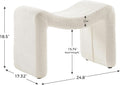 Large White Ottoman Footstool Multifunctional Living Room