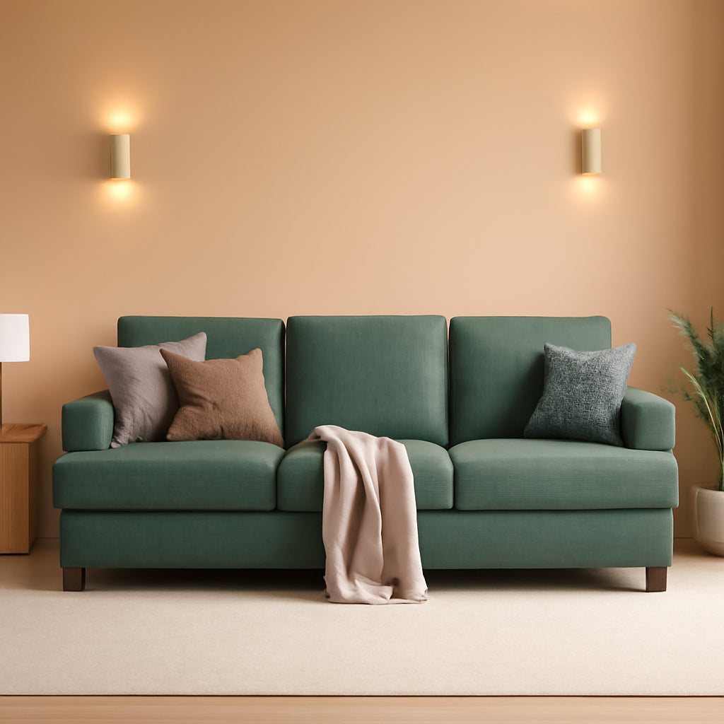 Oversized 89 Inch Sofa With Deep Cushions And Backrests
