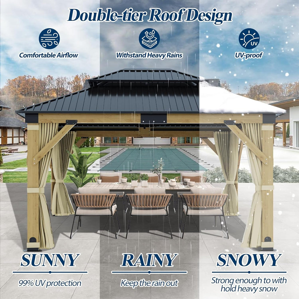 Industrial Strength Weatherproof Gazebo 11 By 13 Feet