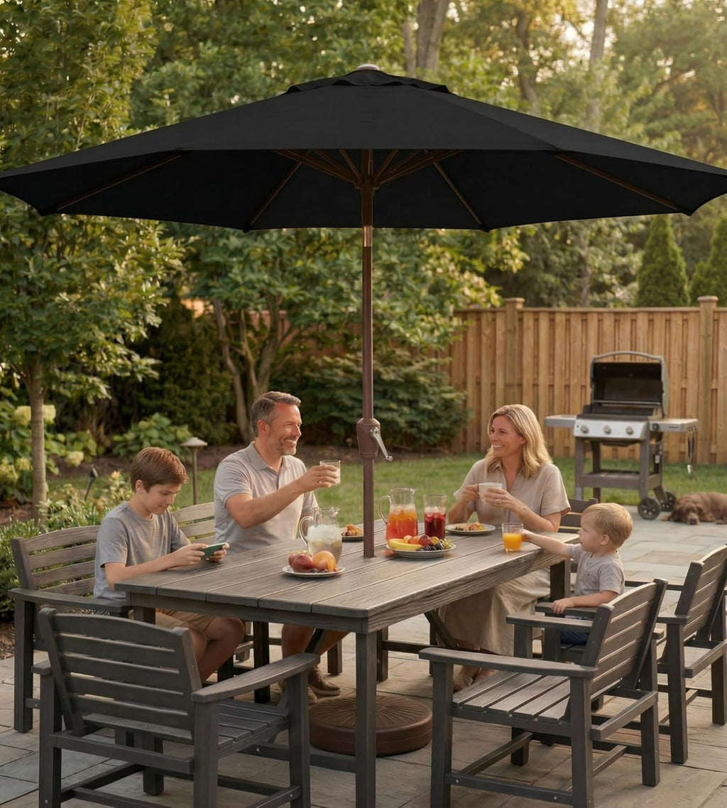 10Ft UV Protected Weather Resistant PatioUmbrella With Crank Tilt