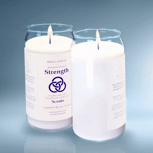 Strength Scripture Candle - Citrus & Berry Scent | Bible Candles Co.