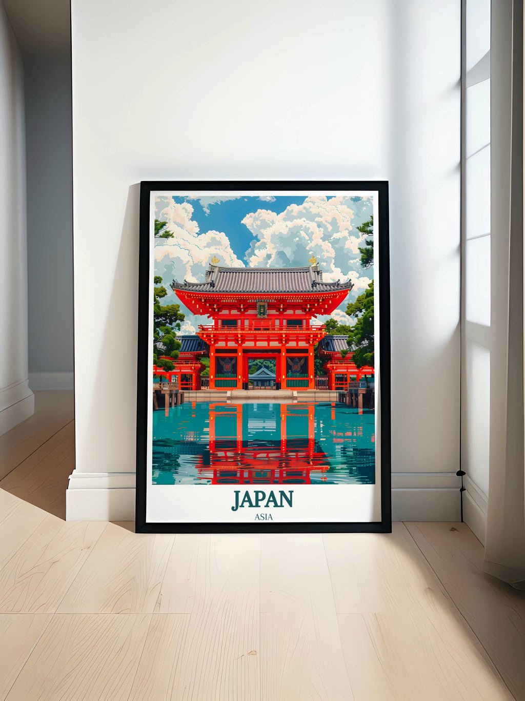 Itsukushima Shrine in Art - Tokyo Wall Art - Japan Art - Asian Decor - Asian Wall Art