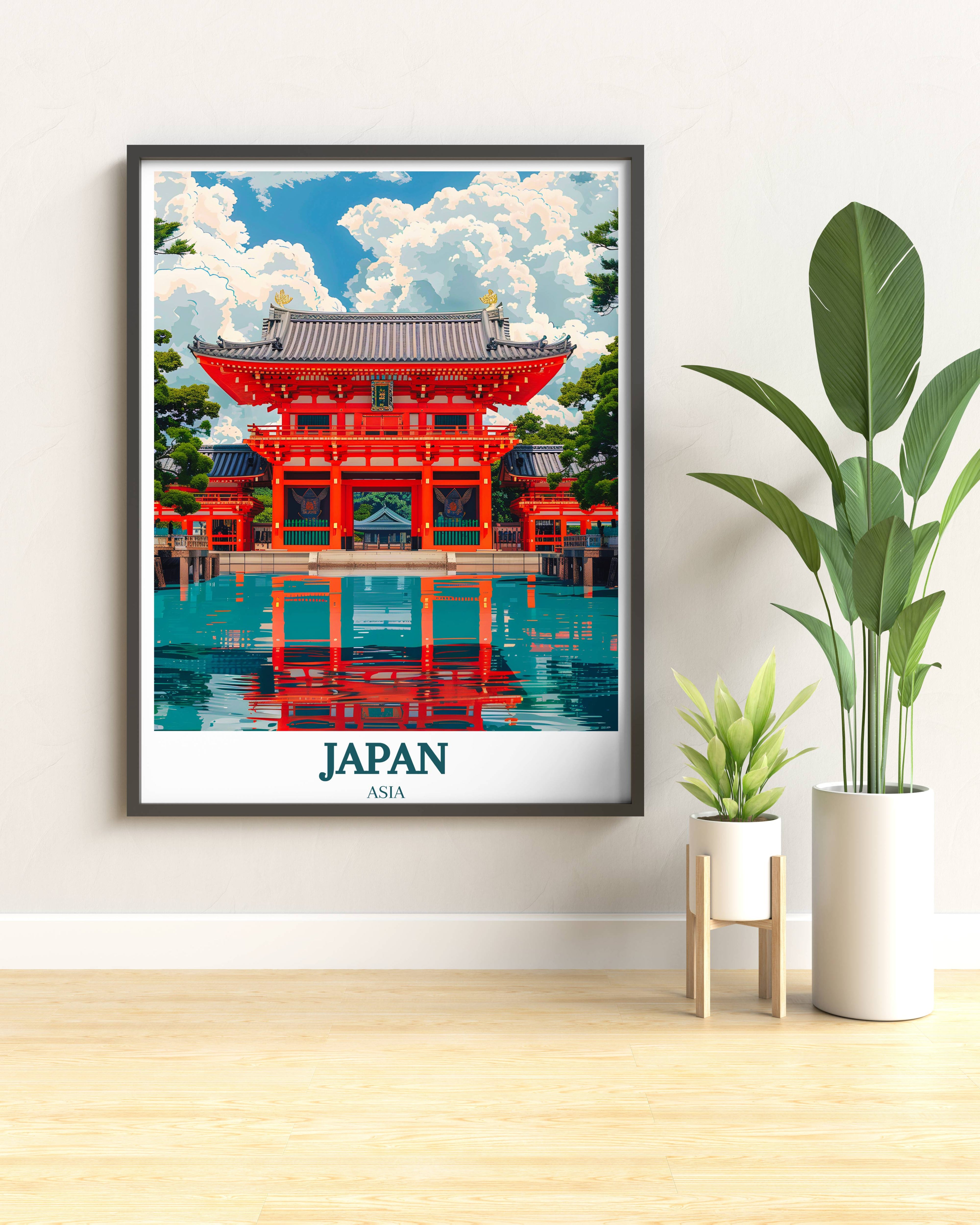 Itsukushima Shrine in Art - Tokyo Wall Art - Japan Art - Asian Decor - Asian Wall Art