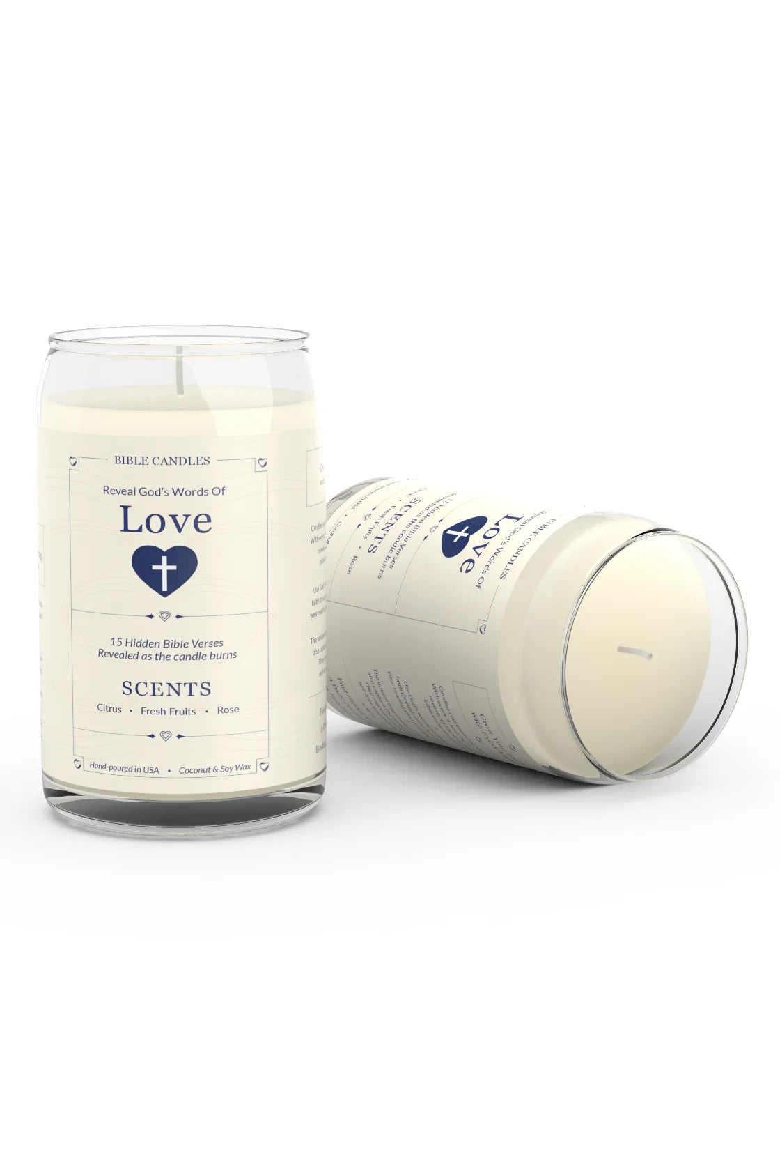 Love Bible Candle - 15 Hidden Verses | Bible Candles Co.