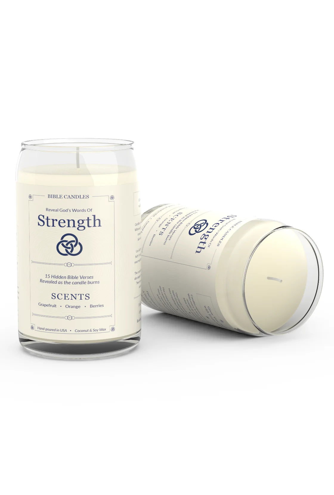 Strength Scripture Candle - Citrus & Berry Scent | Bible Candles Co.