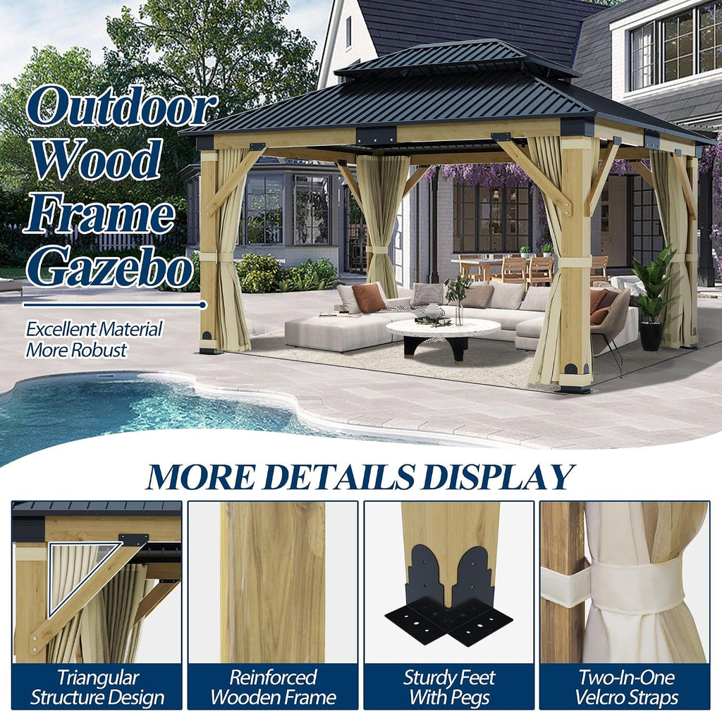 Industrial Strength Weatherproof Gazebo 11 By 13 Feet