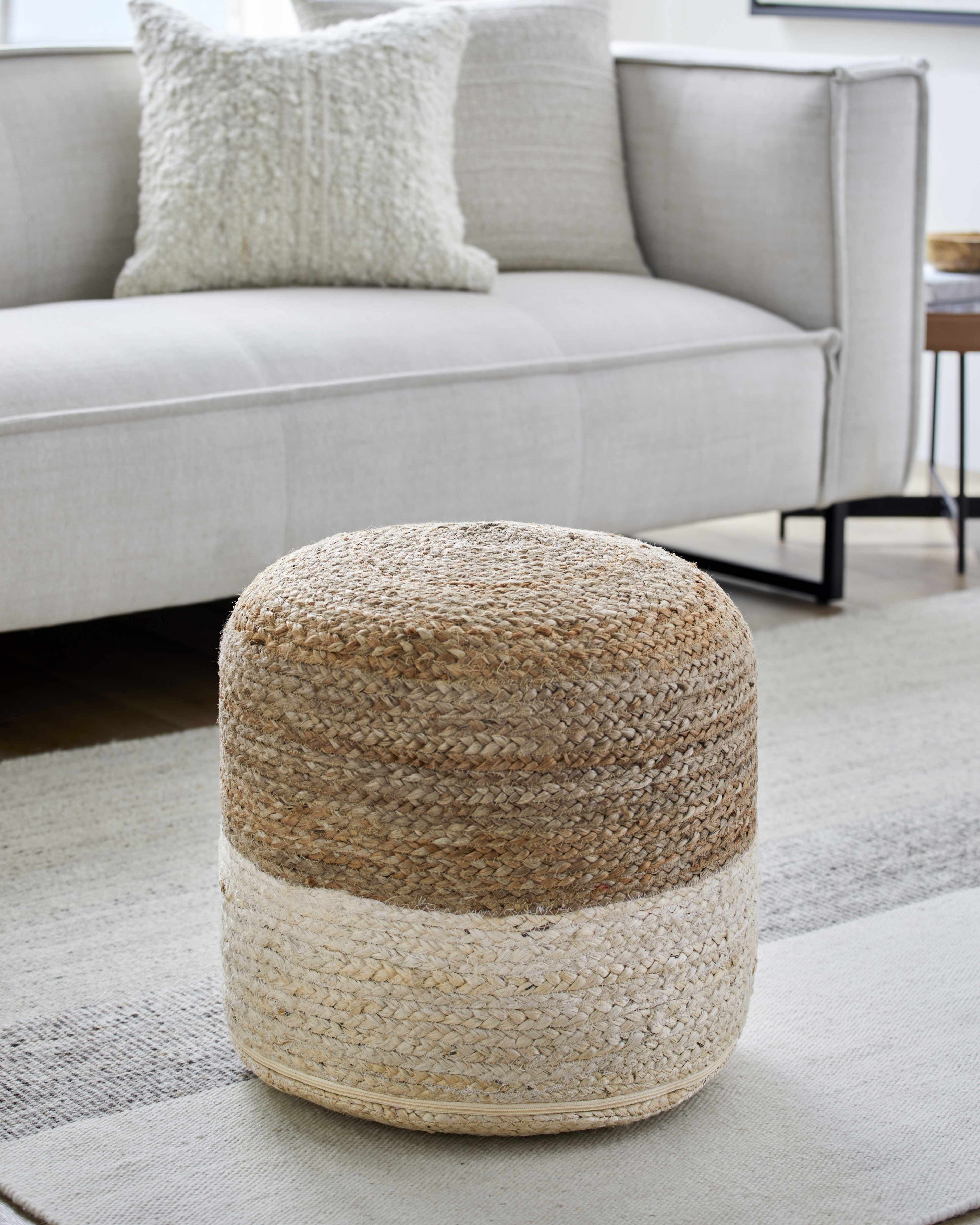 Birkdale 18ft Cylinder Jute Pouf - Clearance