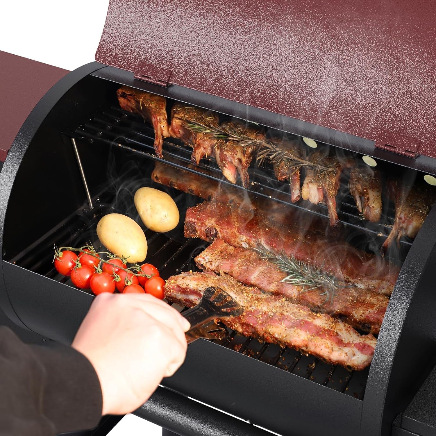 Pellet Grill Smoker With PID Temperature Regulation