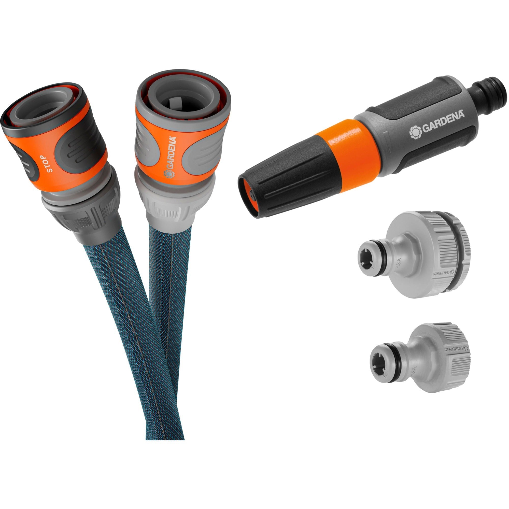 Gardena Textile Hose Liano Xtreme 20 m Set (Dark Grey Orange)