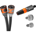 Gardena Textile Hose Liano Life 15m Set (dark grey orange)