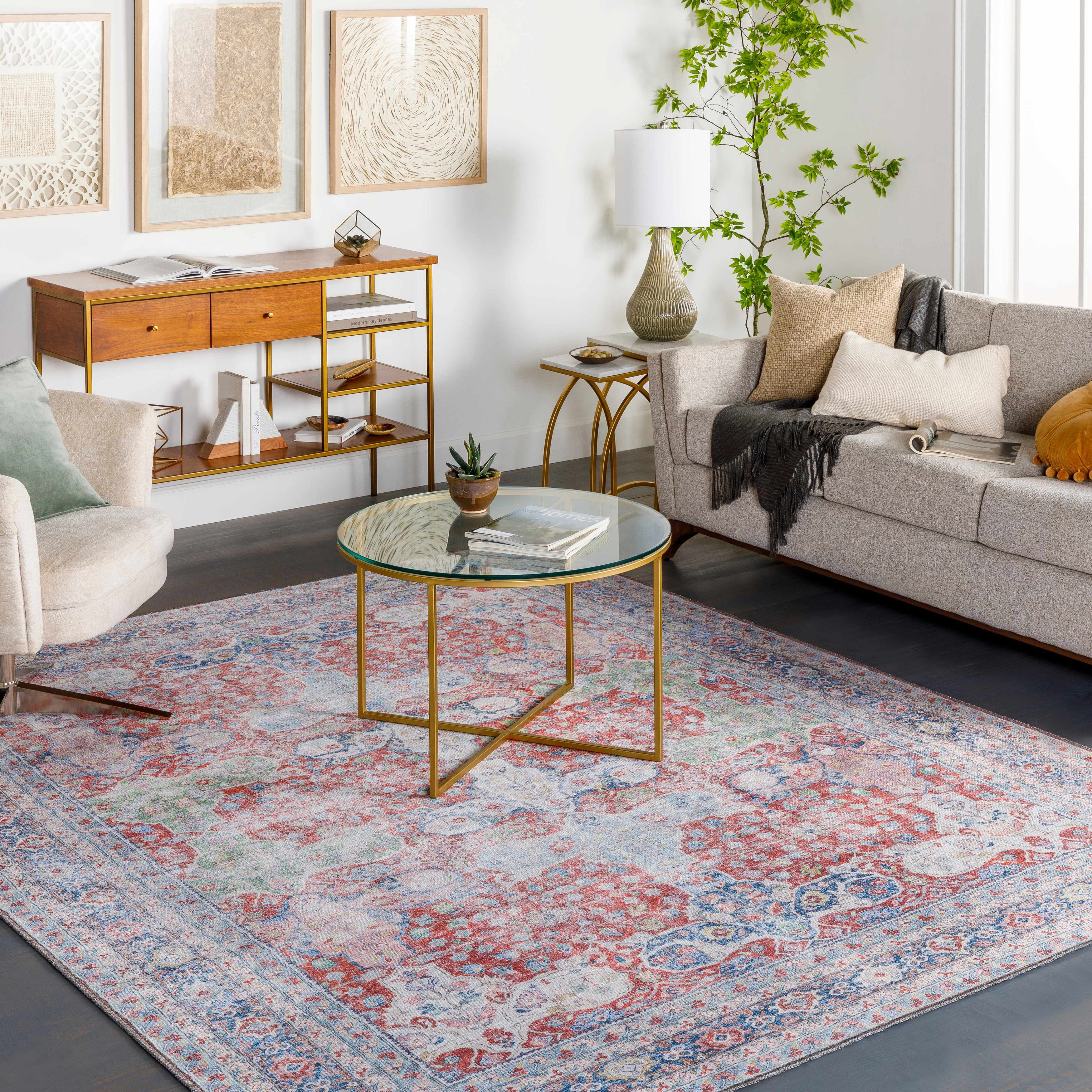 Rust Goma Vintage Area Rug - Clearance
